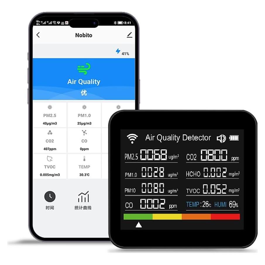 Monitor de Calidad del Aire CIS 2CO10 14-en-1 Temperatura y Humedad