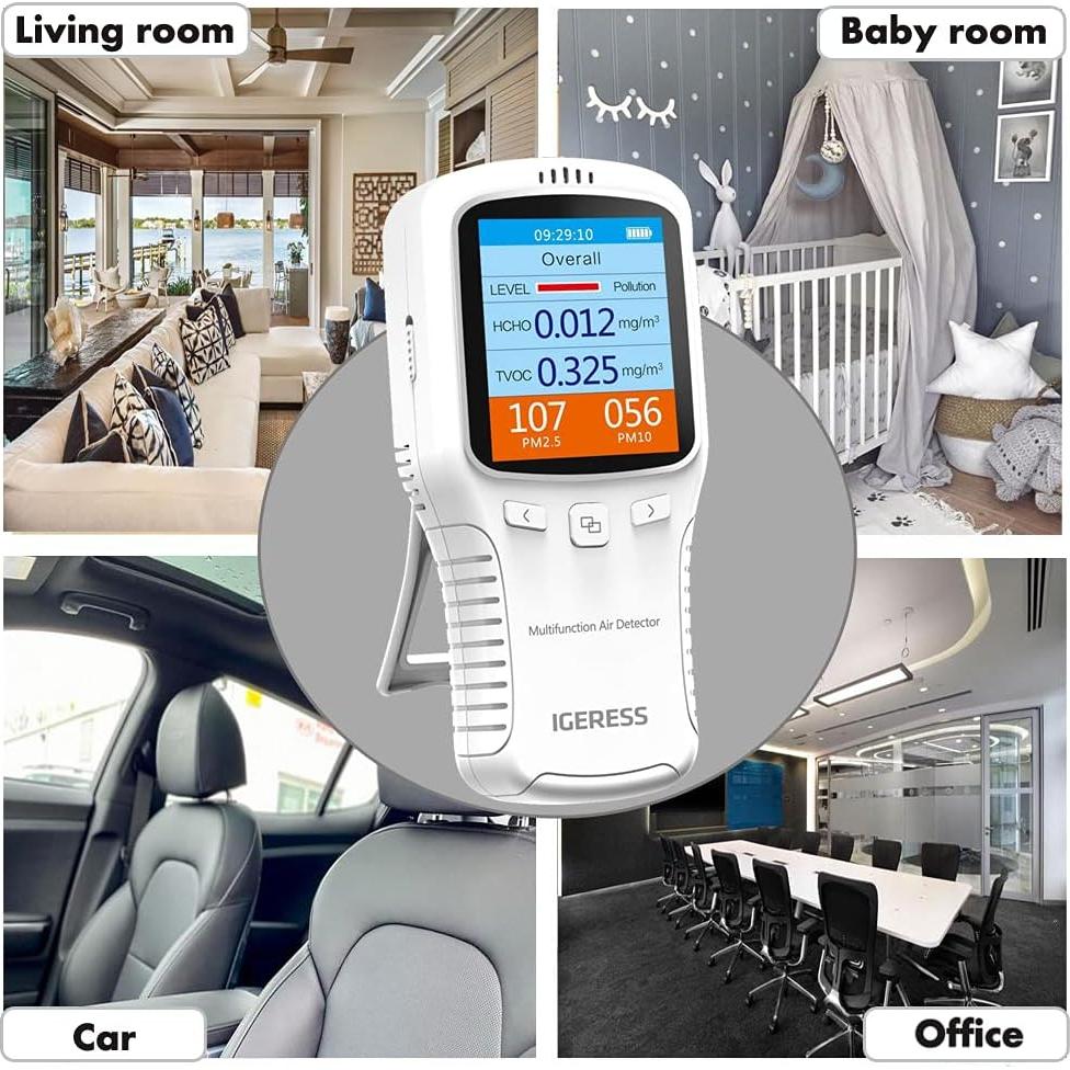 Monitor de Calidad del Aire IGERESS WP6932 HCHO CO2 PM2.5