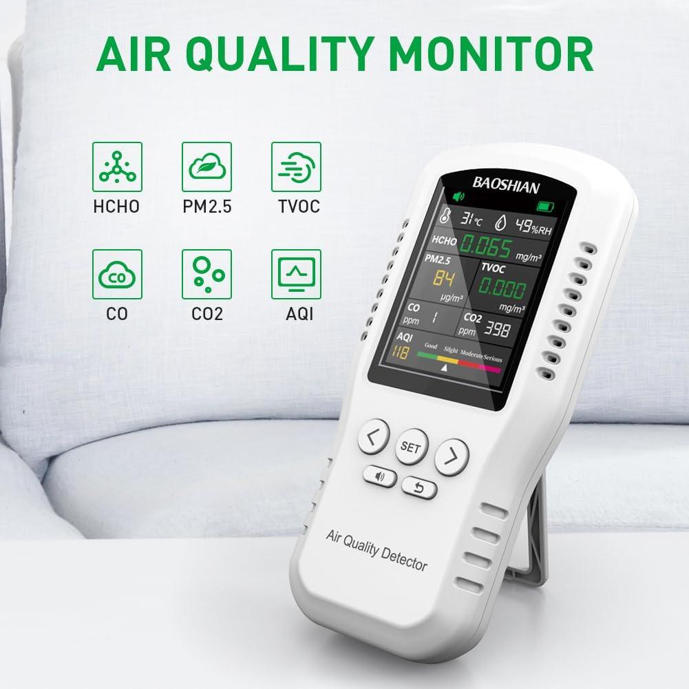 Monitor de Calidad del Aire MOESAPU TZ-01 HCHO TVOC PM2.5 CO2