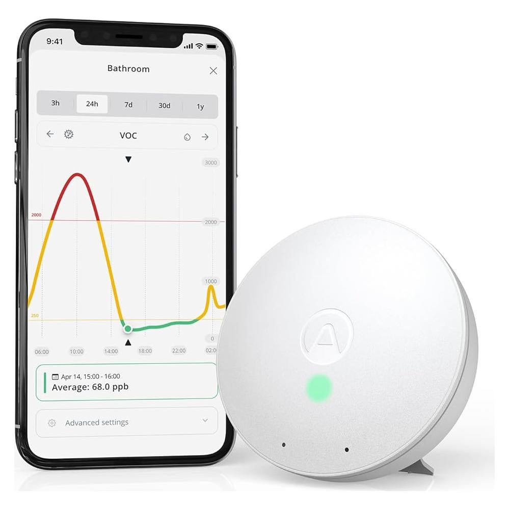 Monitor de Calidad del Aire Airthings Wave Mini - TVOCs, Humedad, Temperatura