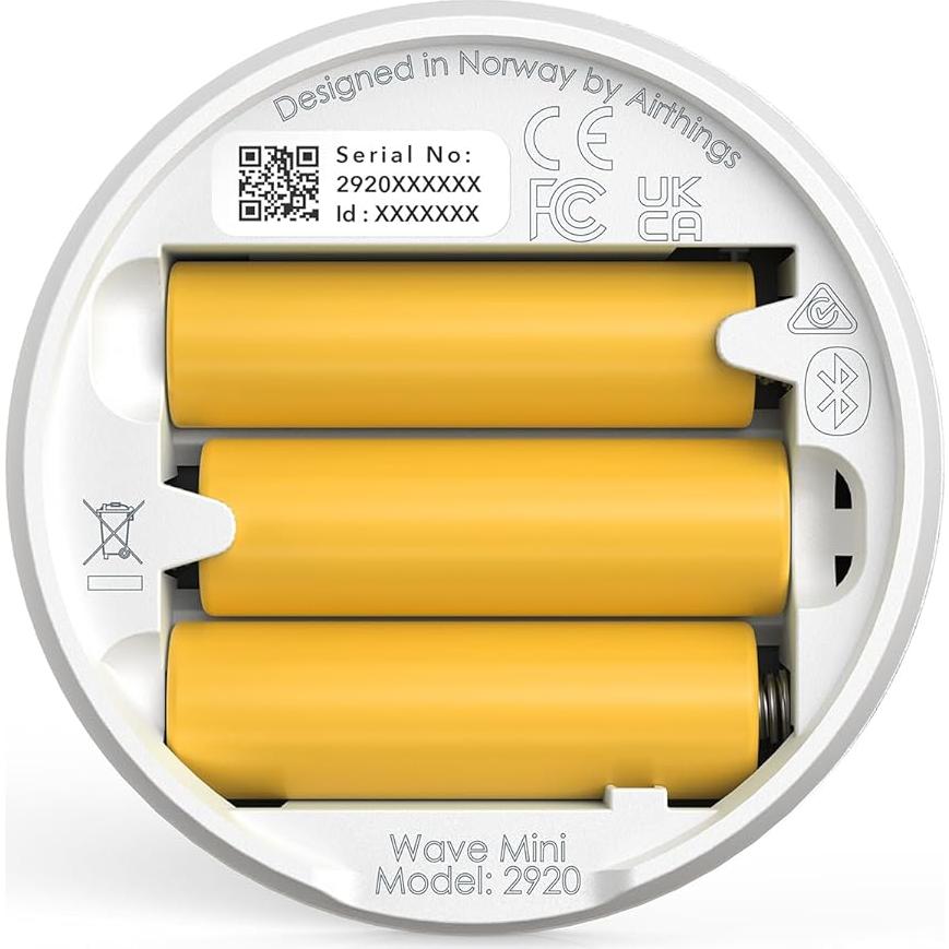 Monitor de Calidad del Aire Airthings Wave Mini - TVOCs, Humedad, Temperatura