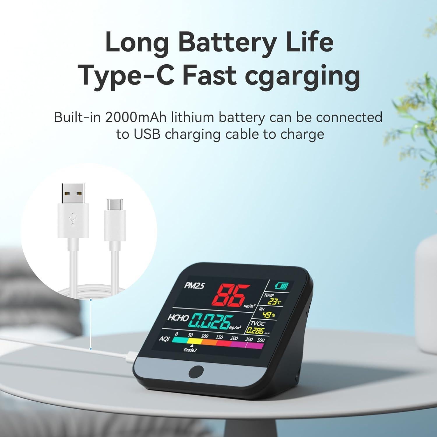 Monitor de Calidad del Aire XOOPOM DM306 13 en 1 Portátil