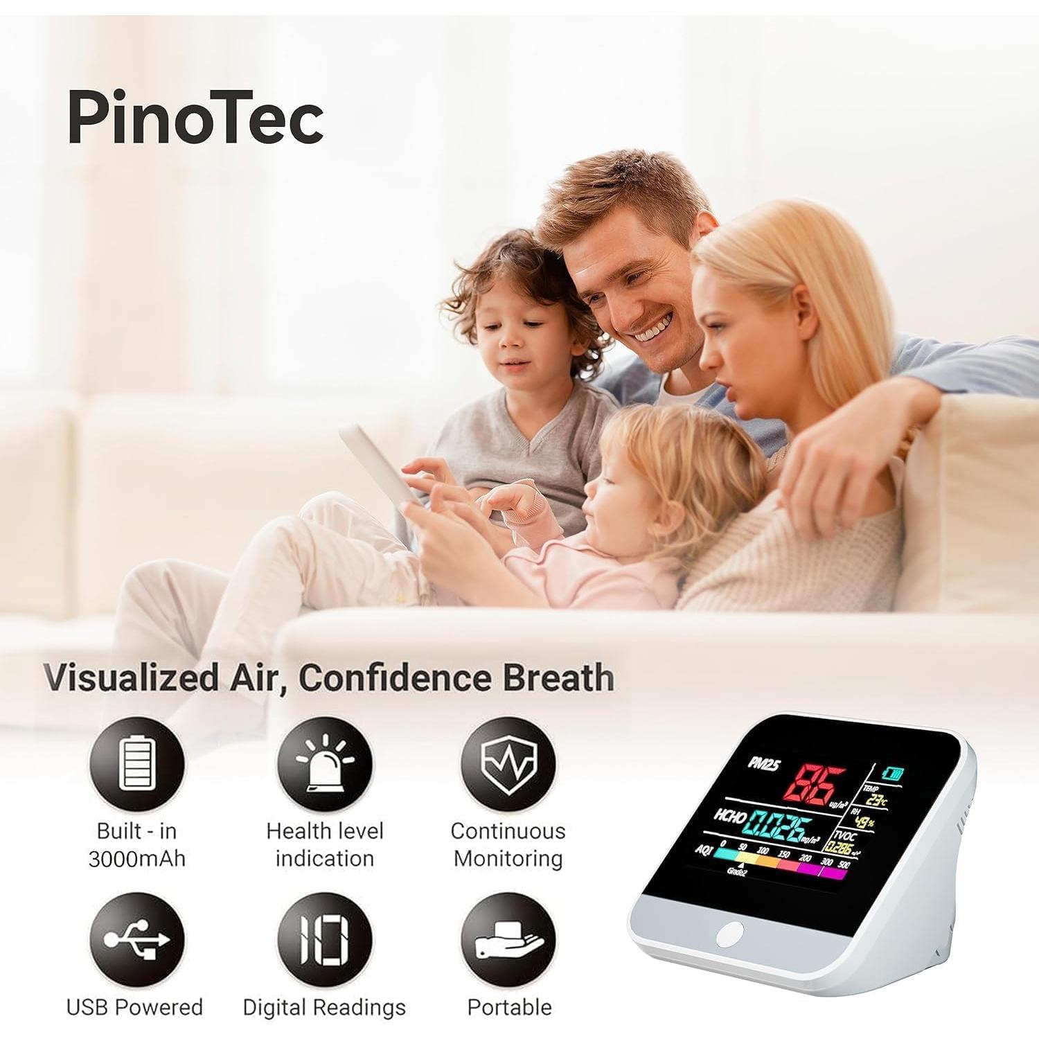 Monitor de Calidad del Aire PinoTec AK3 13 en 1 Portátil