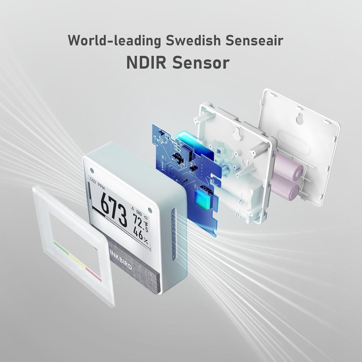 Detector de CO2 Portátil Inkbird IAM-T2 con Bluetooth