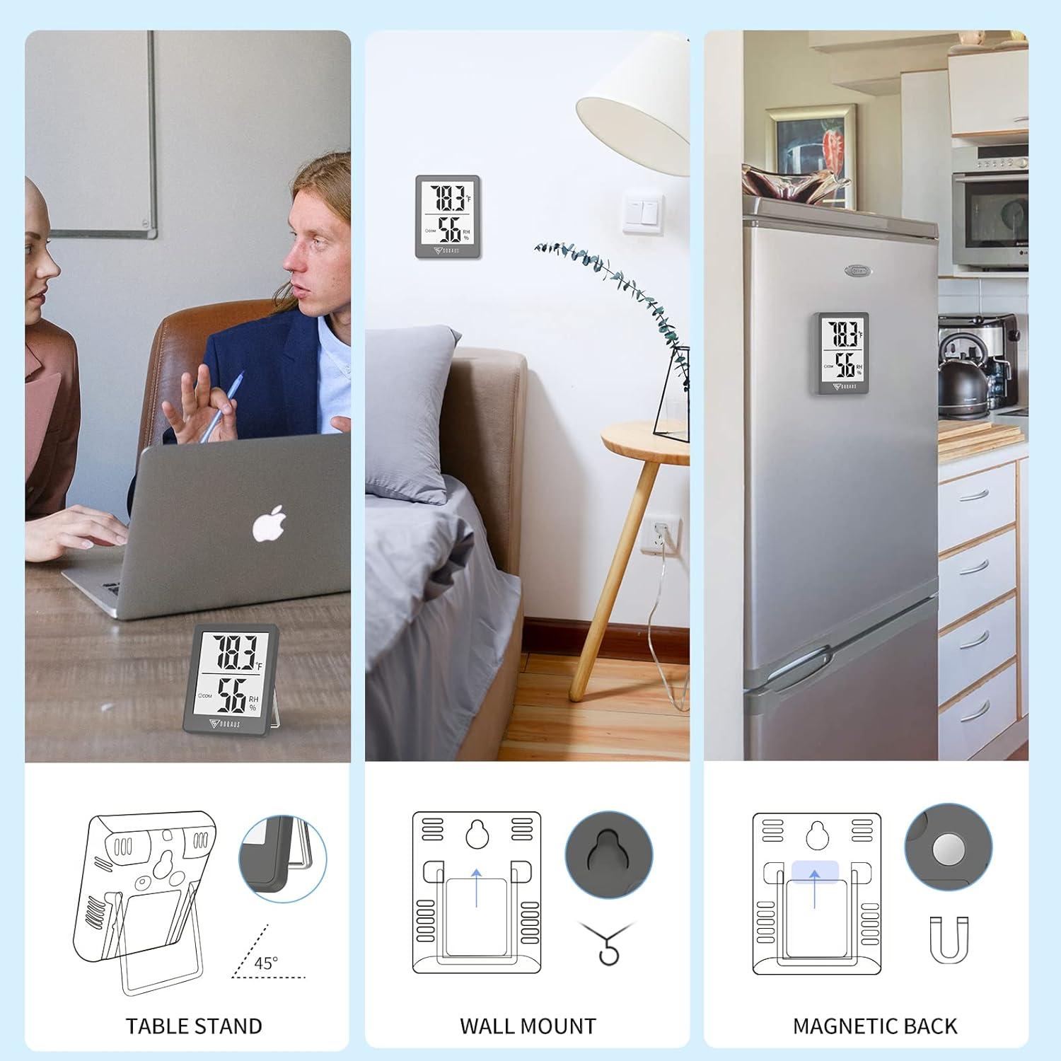 Higrómetro Digital DOQAUS con Pantalla LCD 2.3" - Gris