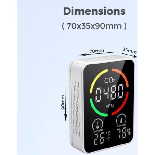 Monitor de Calidad del Aire MRONextDay, CO2, PM2.5, TVOC