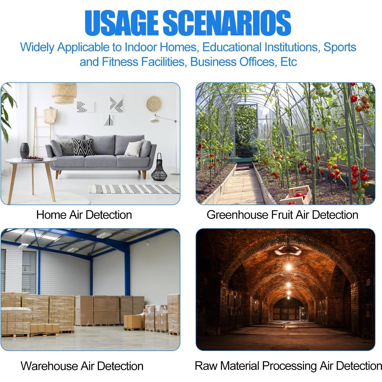 Monitor de Calidad del Aire Walfront 5 en 1 CO2 HCHO TVOC