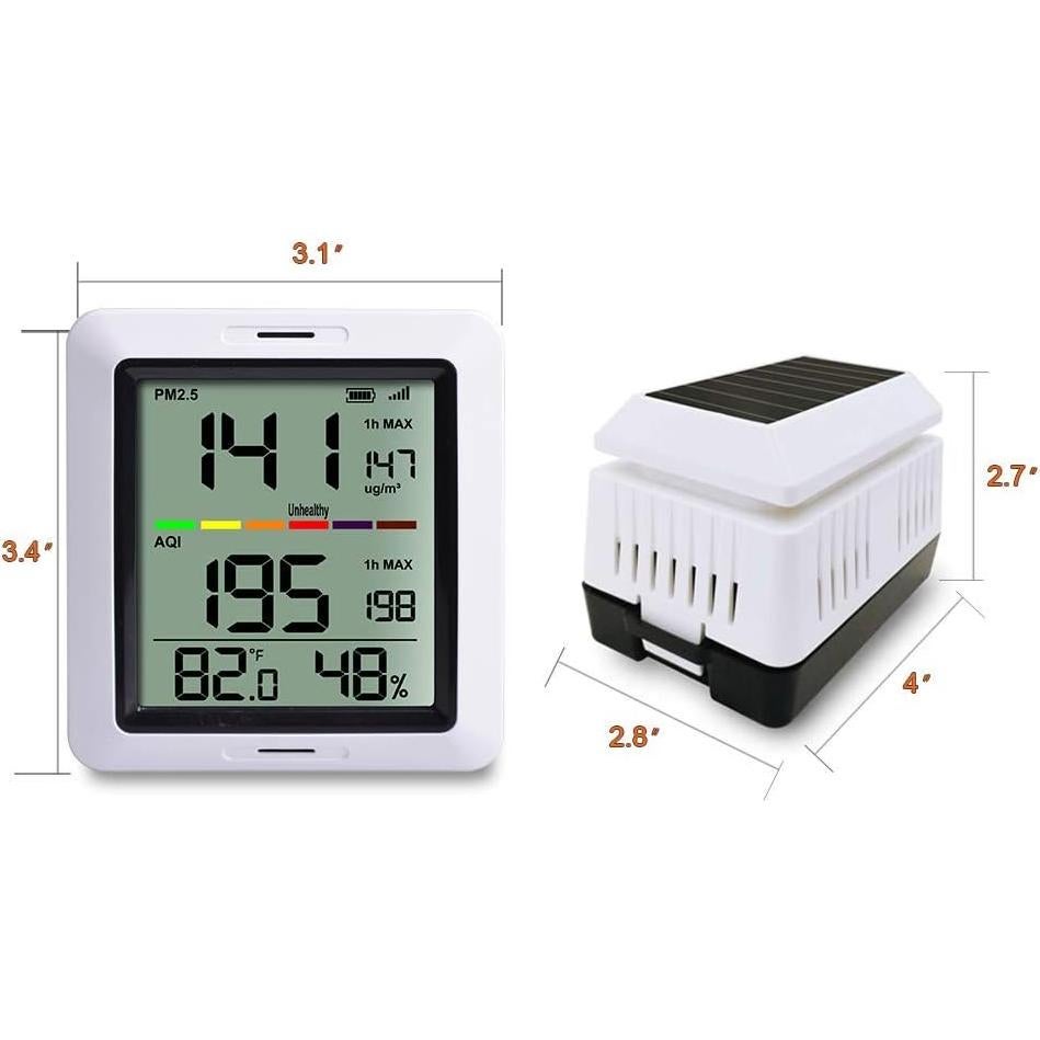 Monitor de Calidad del Aire Ecowitt WH0290 PM2.5 Interior Exterior