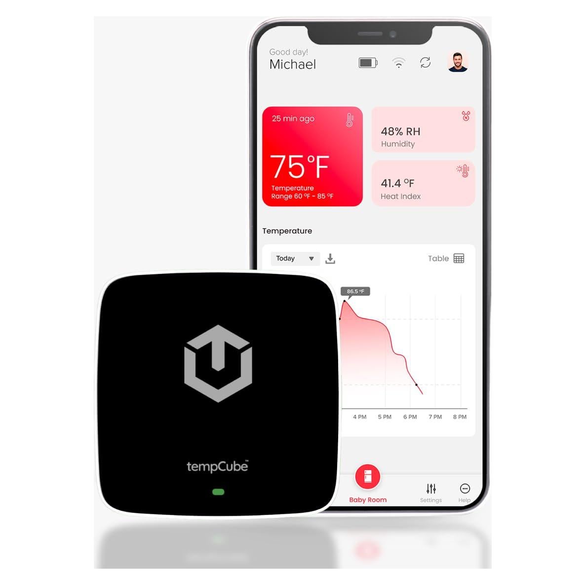Sensor de Temperatura y Humedad WiFi tempCube Lite+
