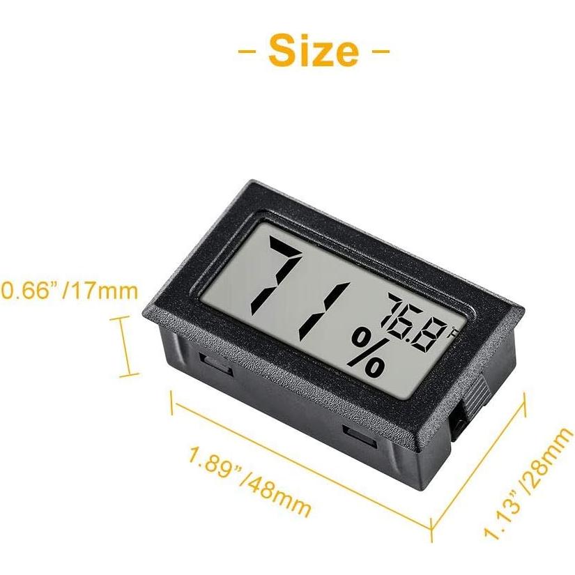 Paquete de 12 Medidores Digitales de Temperatura y Humedad Pgzsy
