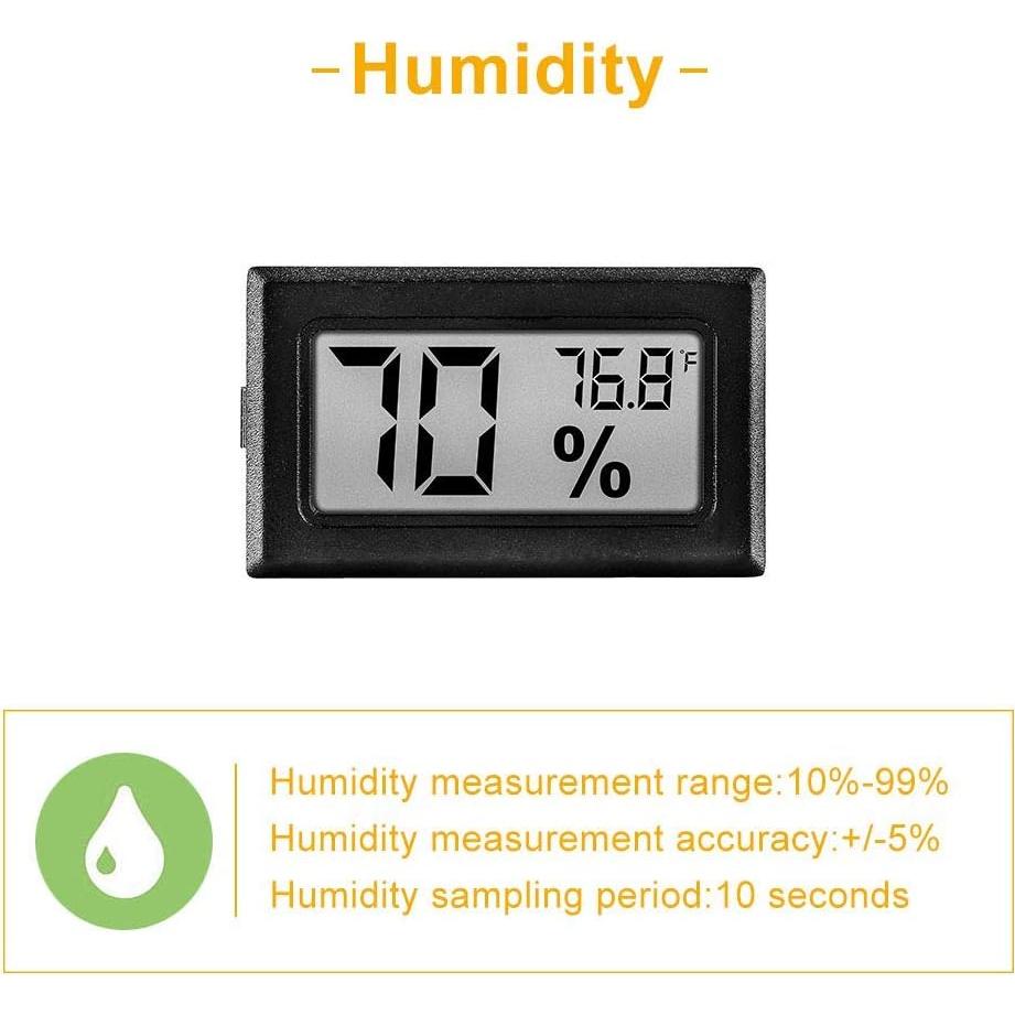 Paquete de 12 Medidores Digitales de Temperatura y Humedad Pgzsy