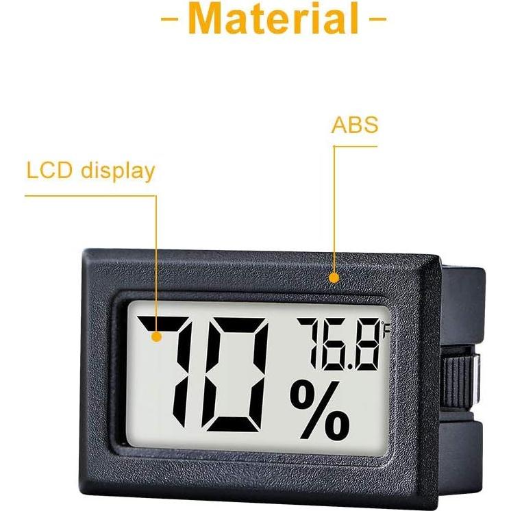 Paquete de 12 Medidores Digitales de Temperatura y Humedad Pgzsy