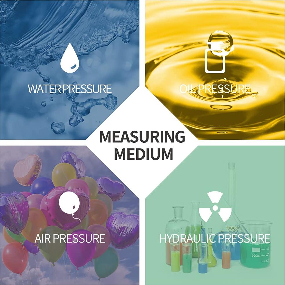 Manómetro de Presión ELECALL 0-100 Psi Acero Inoxidable 2.5"