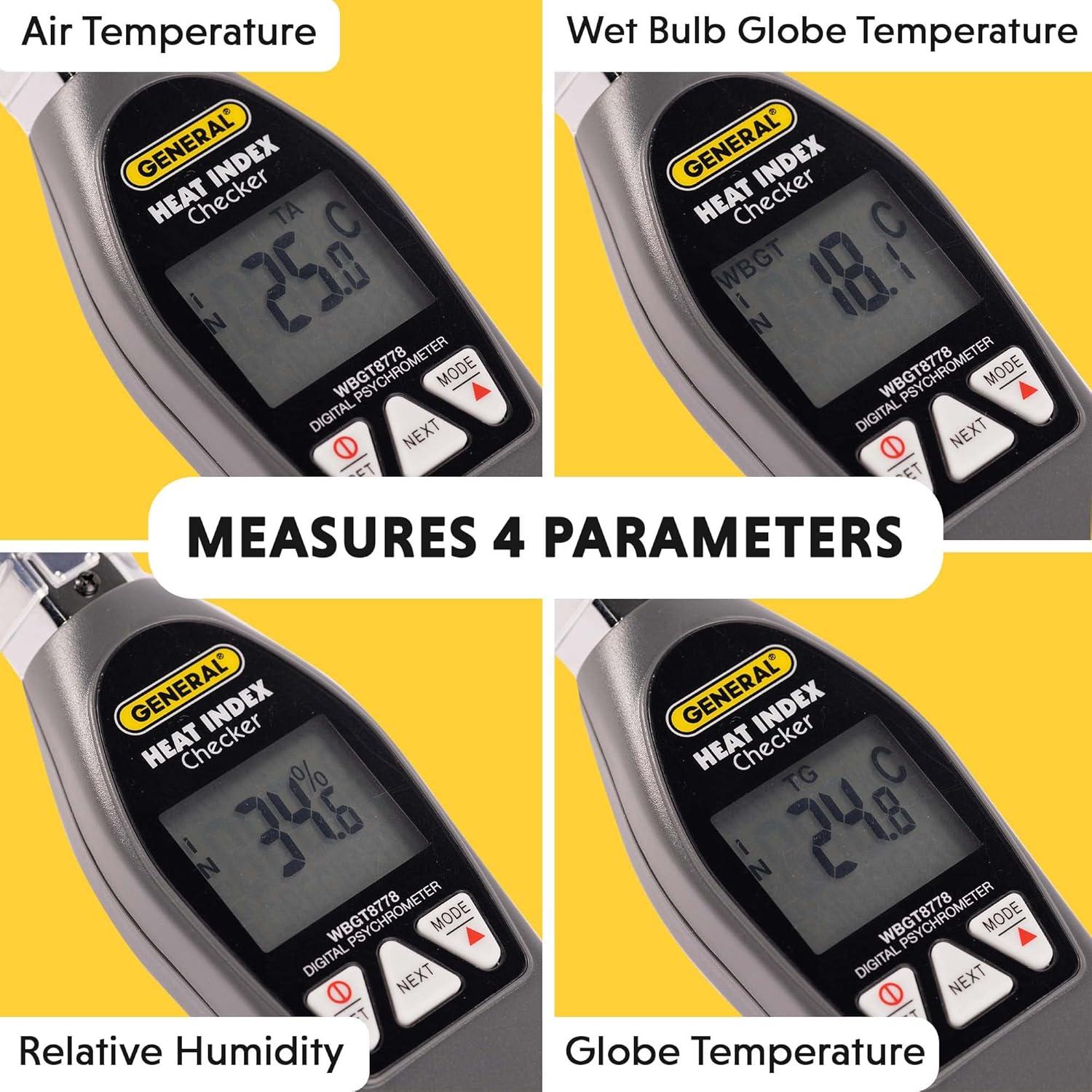 Monitor de Índice de Calor General Tools WBGT8778 Deluxe 0-50°C