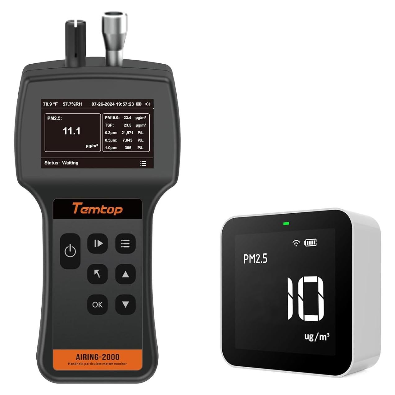 Contador de Partículas de Mano Temtop M10i - Monitor de Calidad del Aire