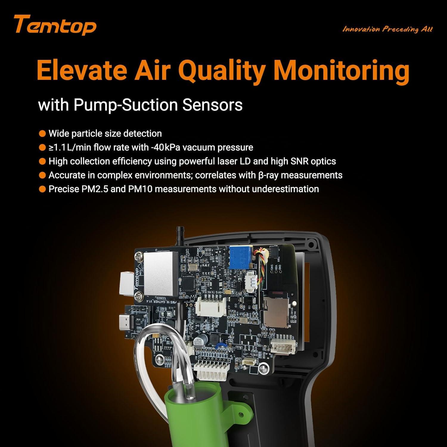 Contador de Partículas de Mano Temtop M10i - Monitor de Calidad del Aire