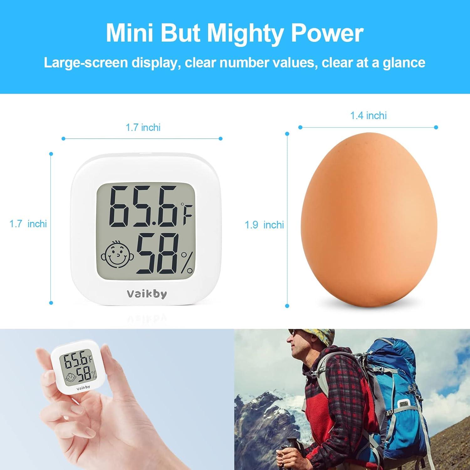 Vaikby Termómetro Digital Interior 4 Pack Higrómetro Preciso