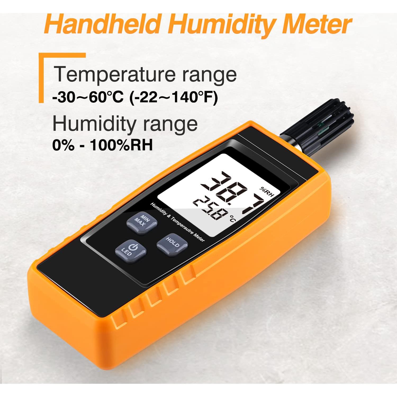 Medidor de Humedad Digital XRCLIF con Termómetro -30 a 60°C