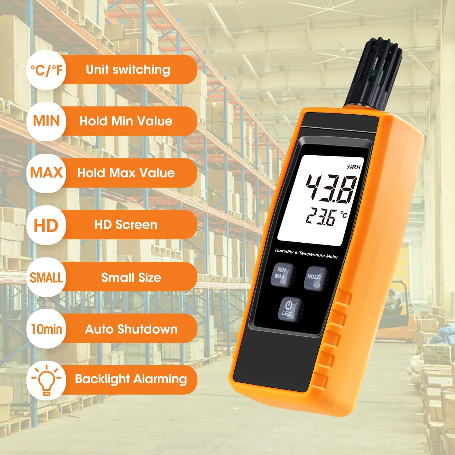 Medidor de Humedad Digital XRCLIF con Termómetro -30 a 60°C