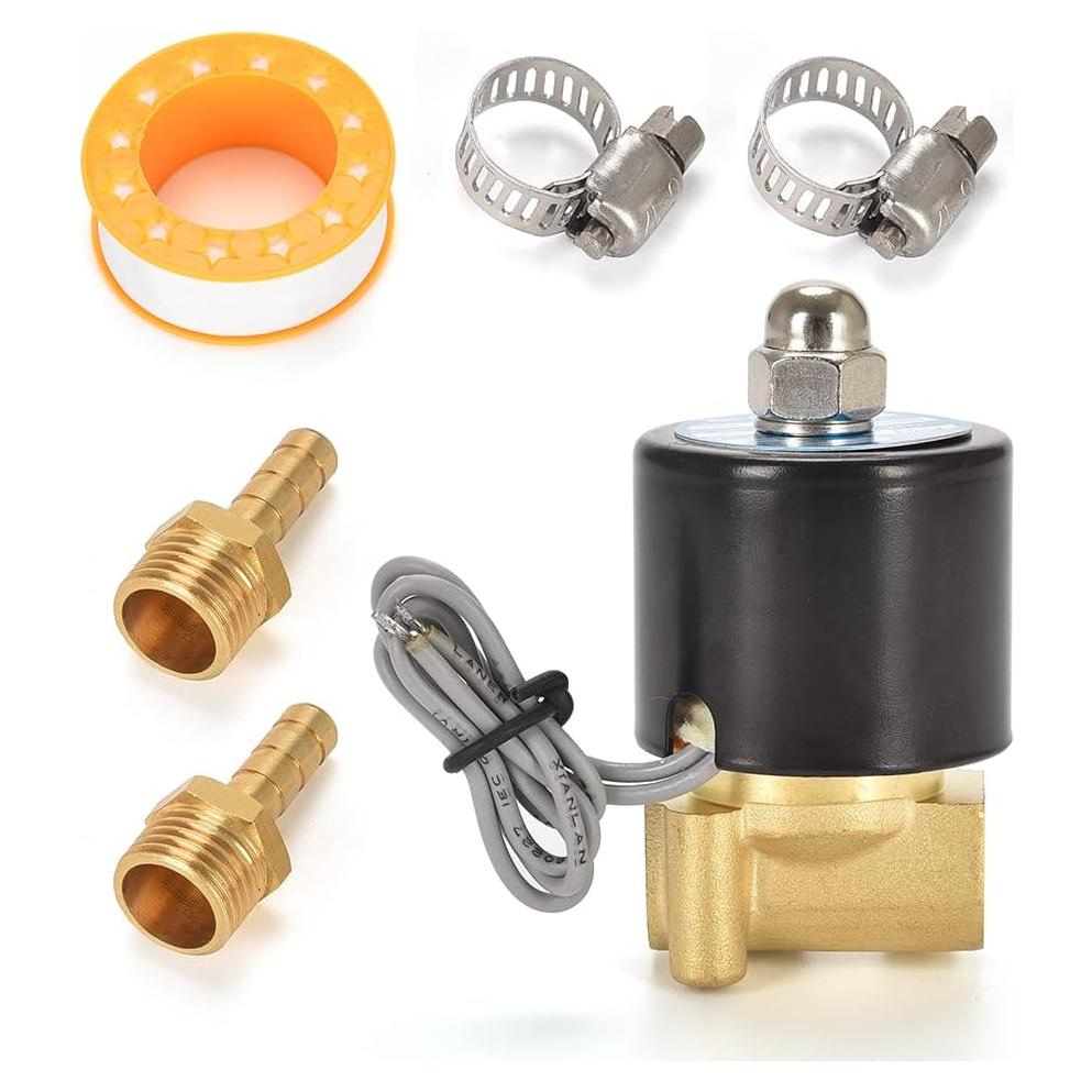 Válvula Solenoide Eléctrica CGELE 12V 1/4" Latón Normalmente Cerrada