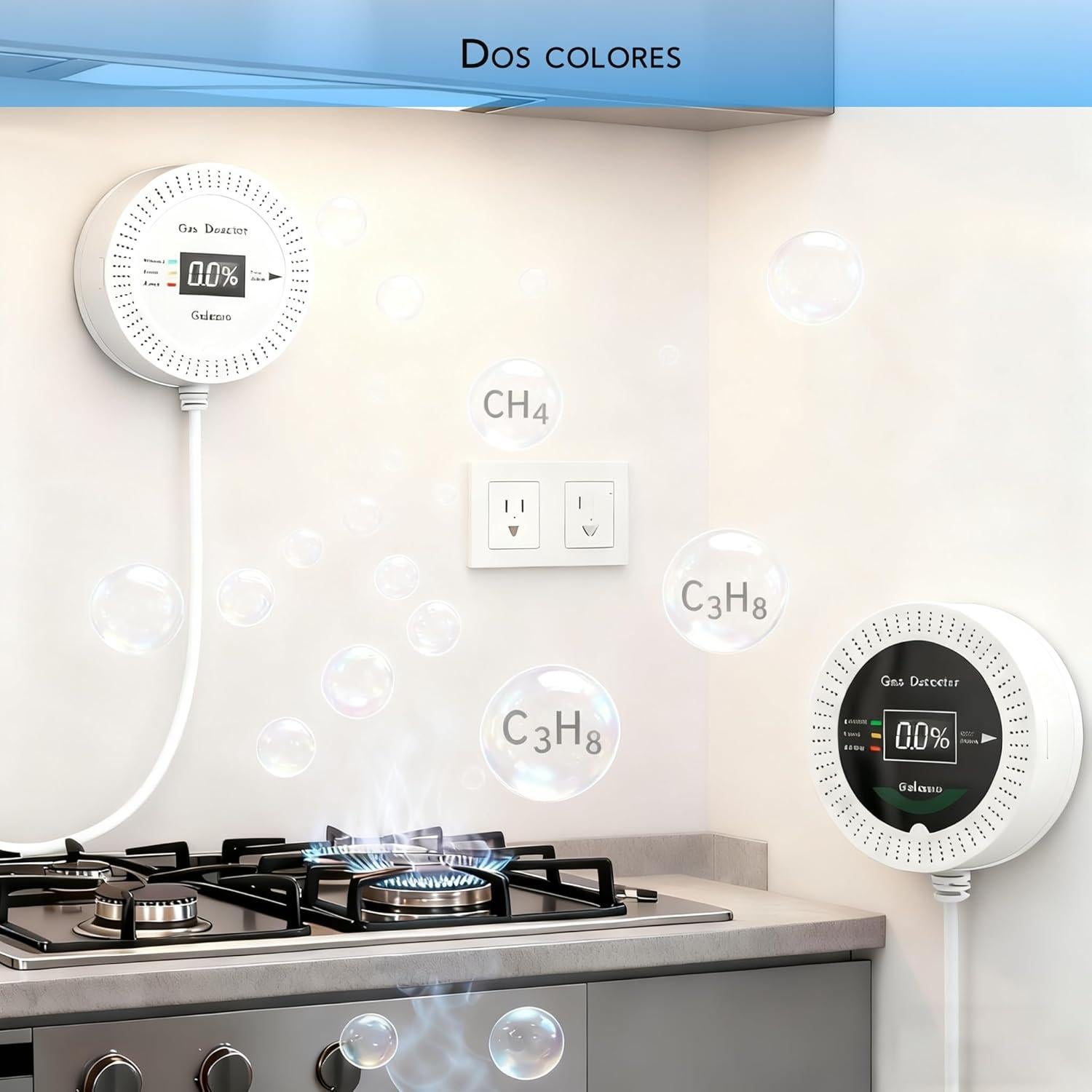 Detector de Fugas de Gas Geleeno GG85W-1 con Alarma 85dB