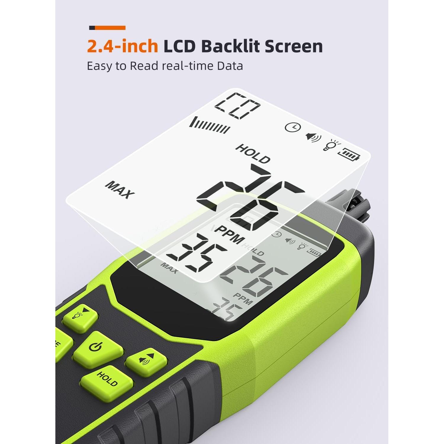 Detector de Monóxido de Carbono Tadeto TE026 Portátil 0-1000PPM