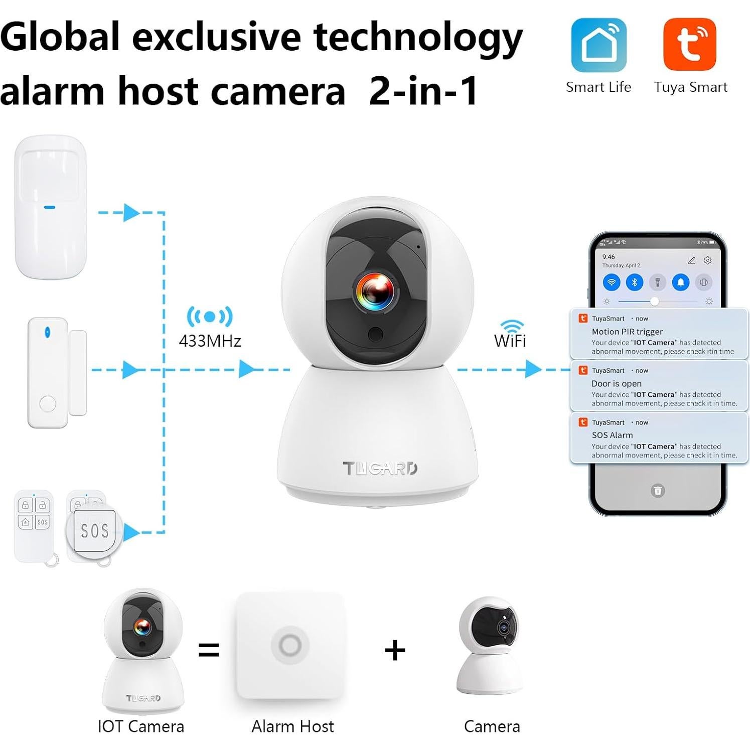 Sistema de Alarma y Cámara de Seguridad TUGARD WiFi 2 en 1