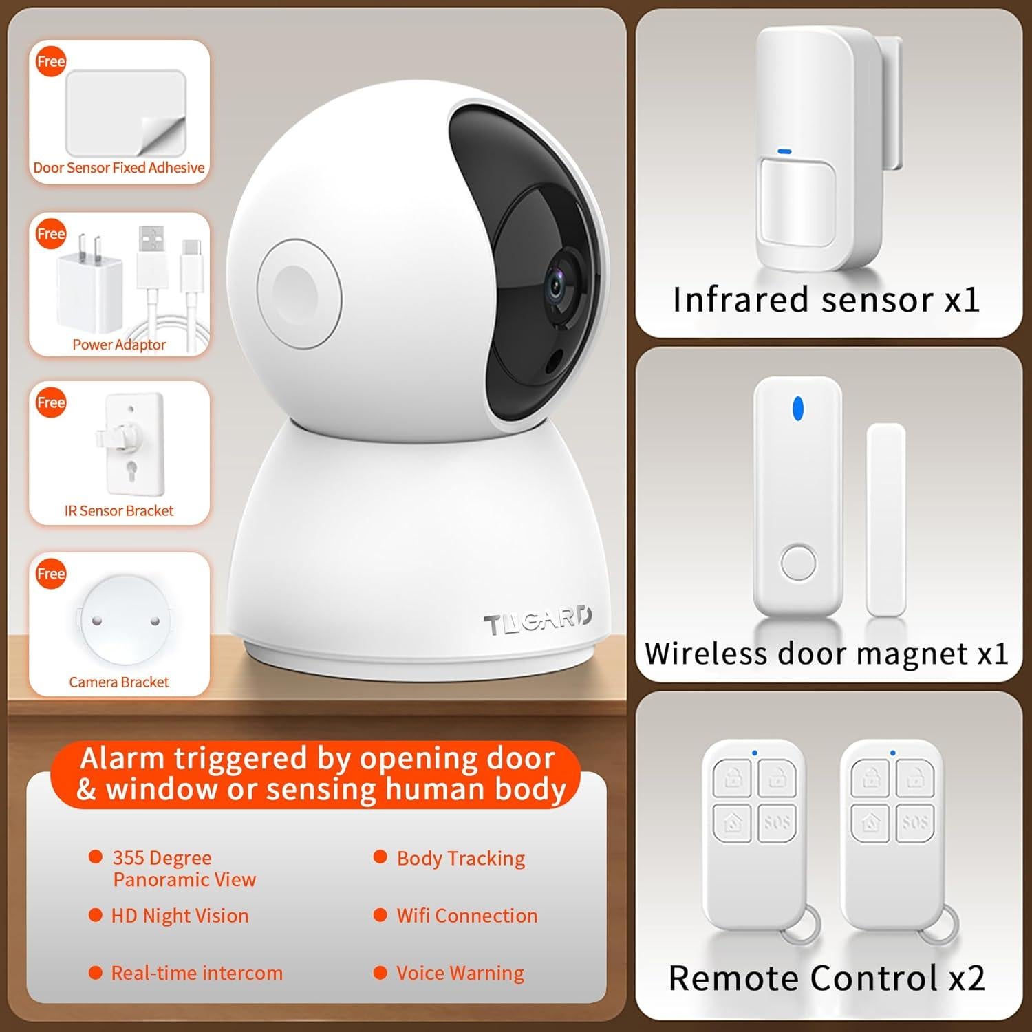 Sistema de Alarma y Cámara de Seguridad TUGARD WiFi 2 en 1