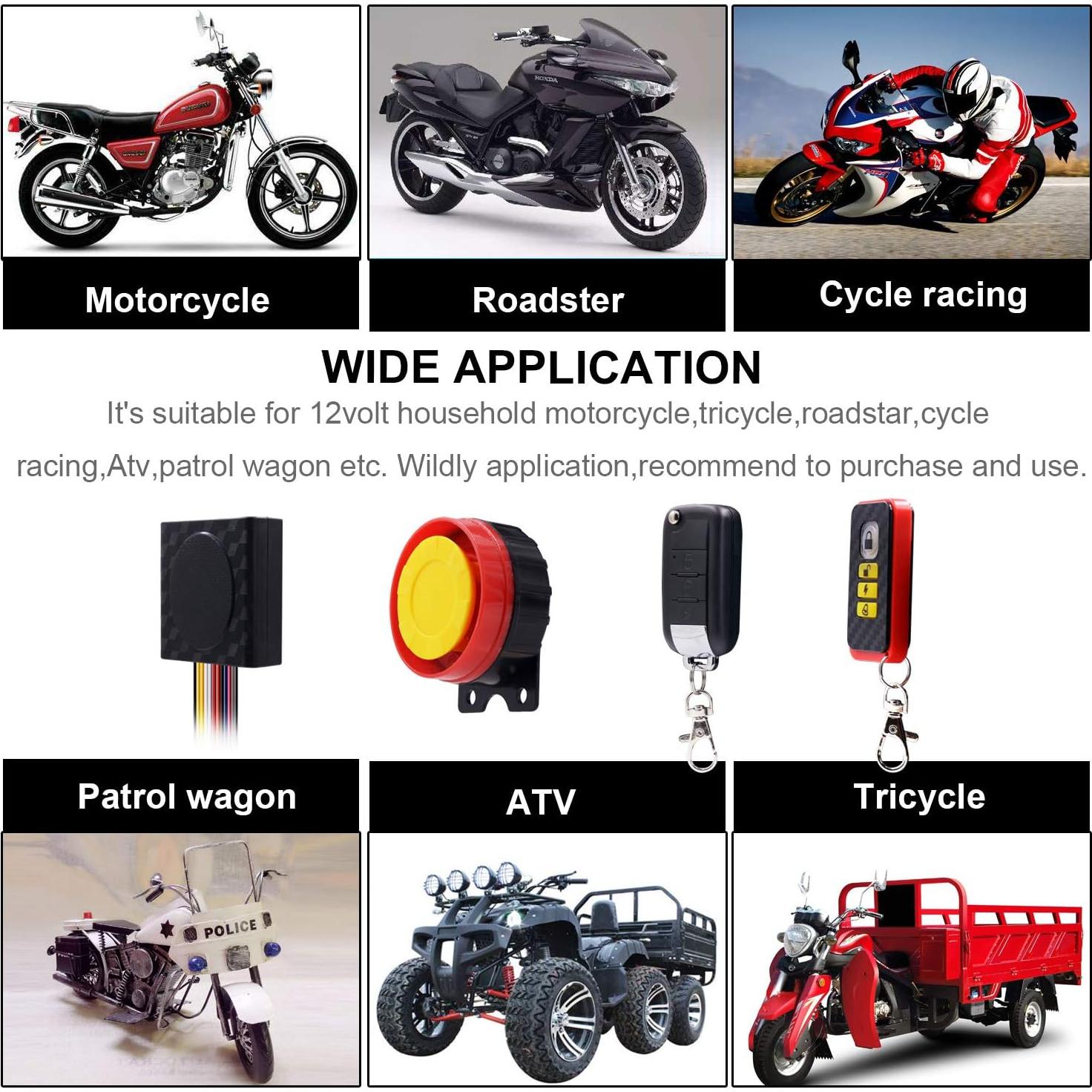 Kit de Seguridad para Motocicleta BlueFire con Alarma 125dB