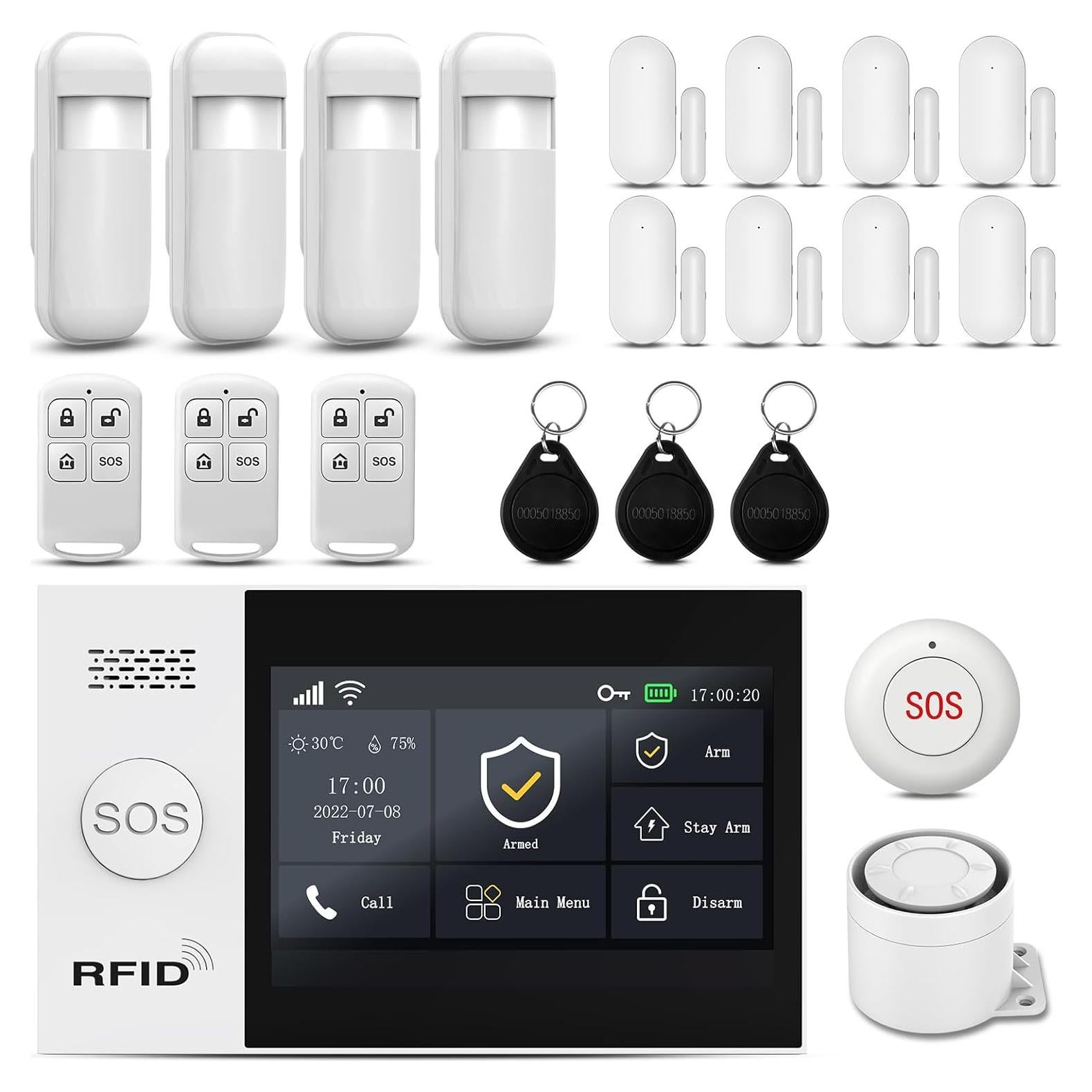 Sistema de Alarma Inalámbrico PGST PG107F - Pantalla Táctil 4.3"