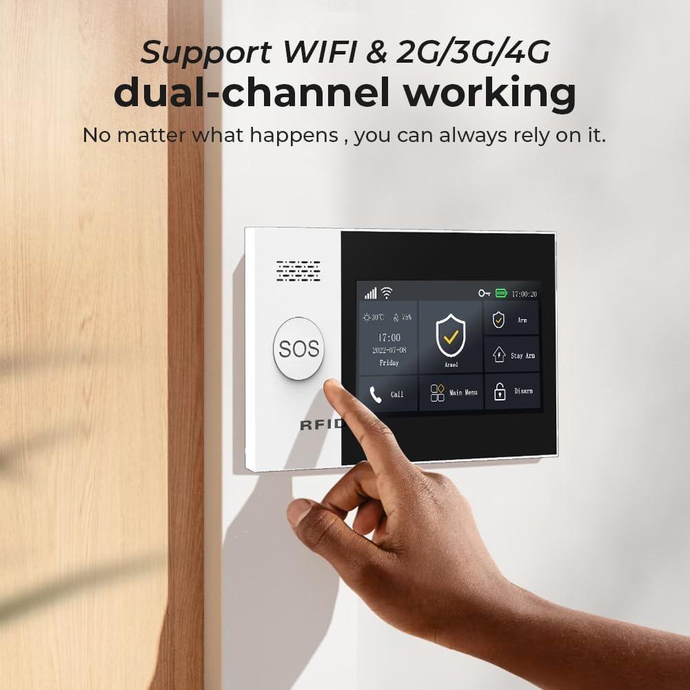 Sistema de Alarma Inalámbrico PGST PG107F - Pantalla Táctil 4.3"