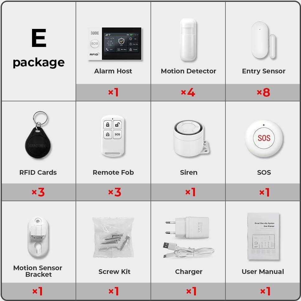 Sistema de Alarma Inalámbrico PGST PG107F - Pantalla Táctil 4.3"
