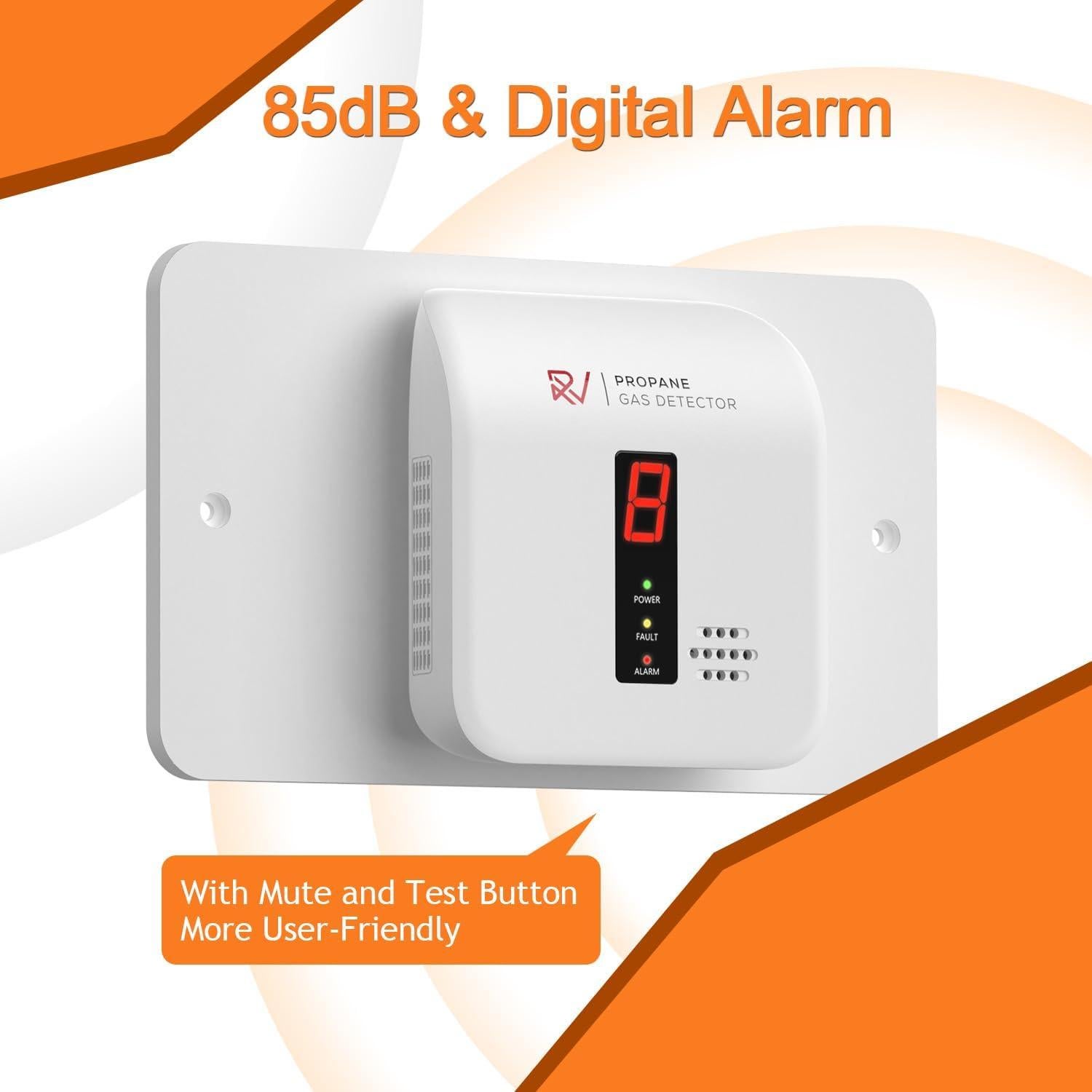 Detector de Gas Propano VITITE R601 Digital 9-24V Blanco