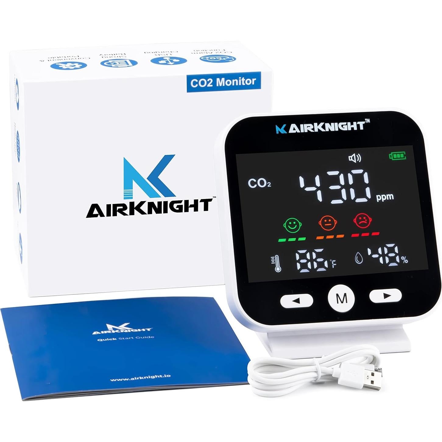 Monitor de CO2 AirKnight ATCO2 con Humedad y Temperatura