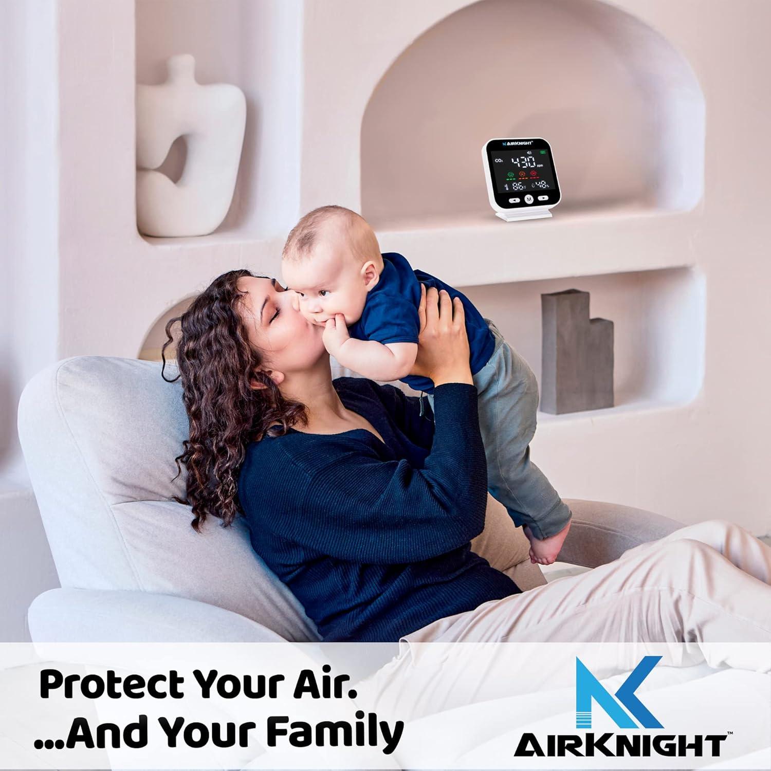 Monitor de CO2 AirKnight ATCO2 con Humedad y Temperatura