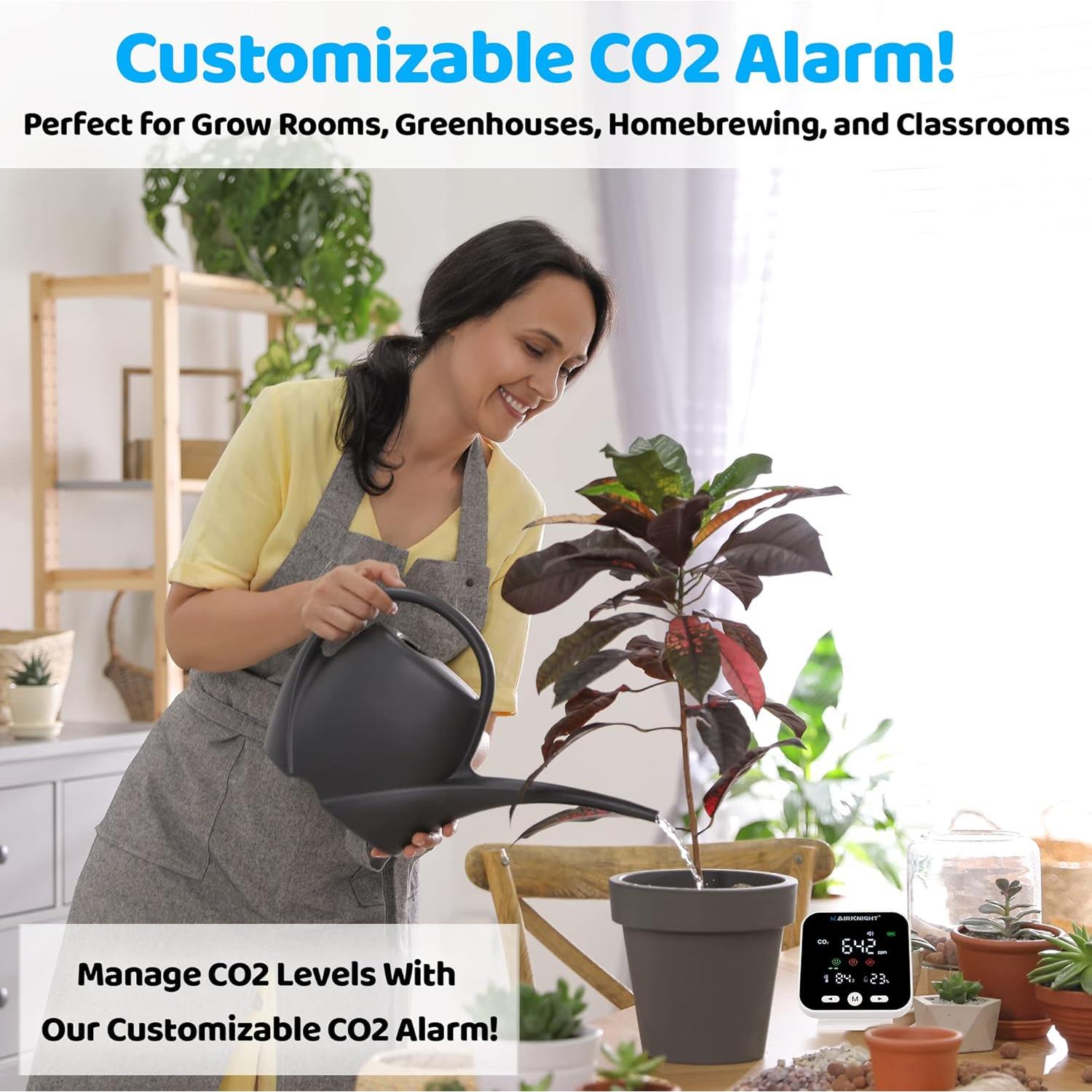 Monitor de CO2 AirKnight ATCO2 con Humedad y Temperatura