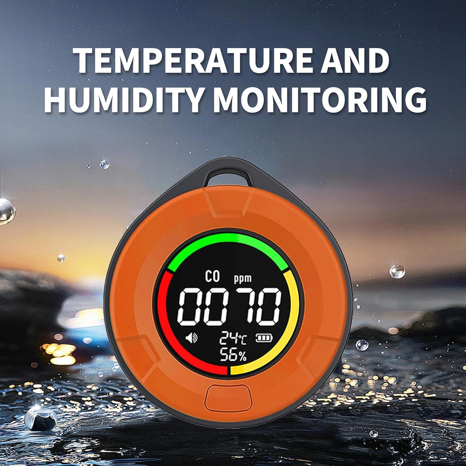 Detector de Monóxido de Carbono Protmex PTH-10E 4 en 1 Portátil