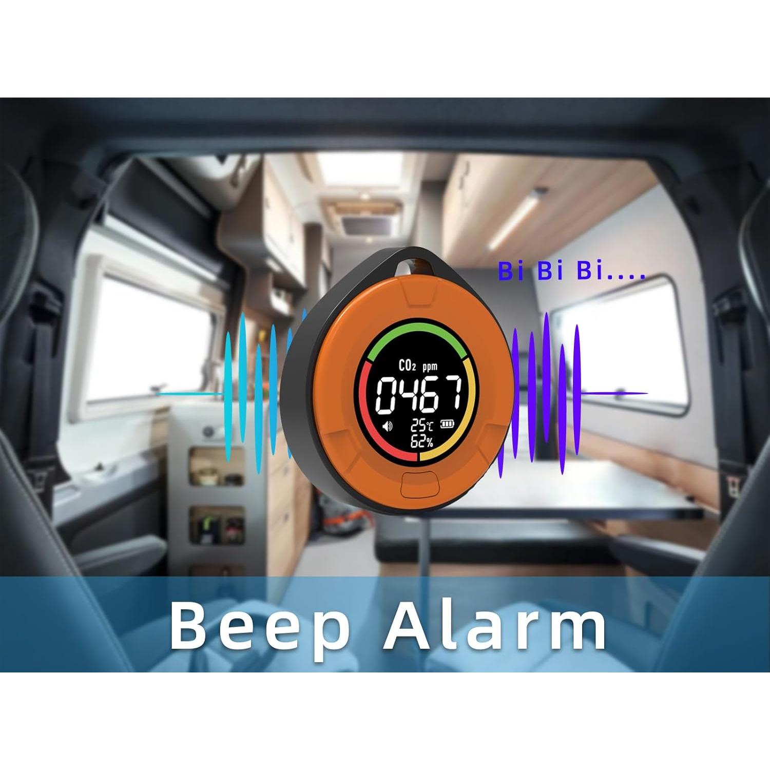 Detector de Monóxido de Carbono Protmex PTH-10E 4 en 1 Portátil