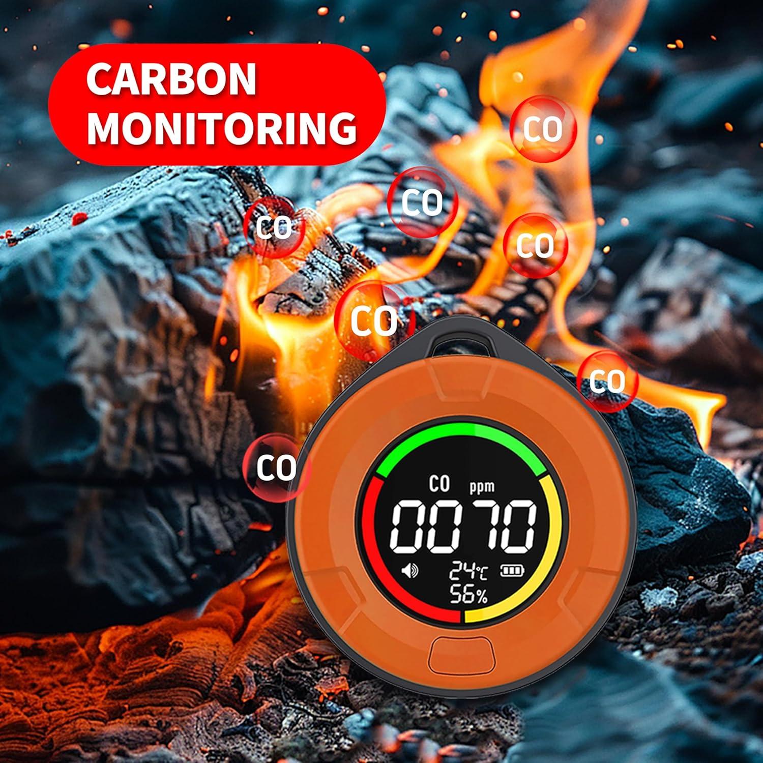 Detector de Monóxido de Carbono Protmex PTH-10E 4 en 1 Portátil