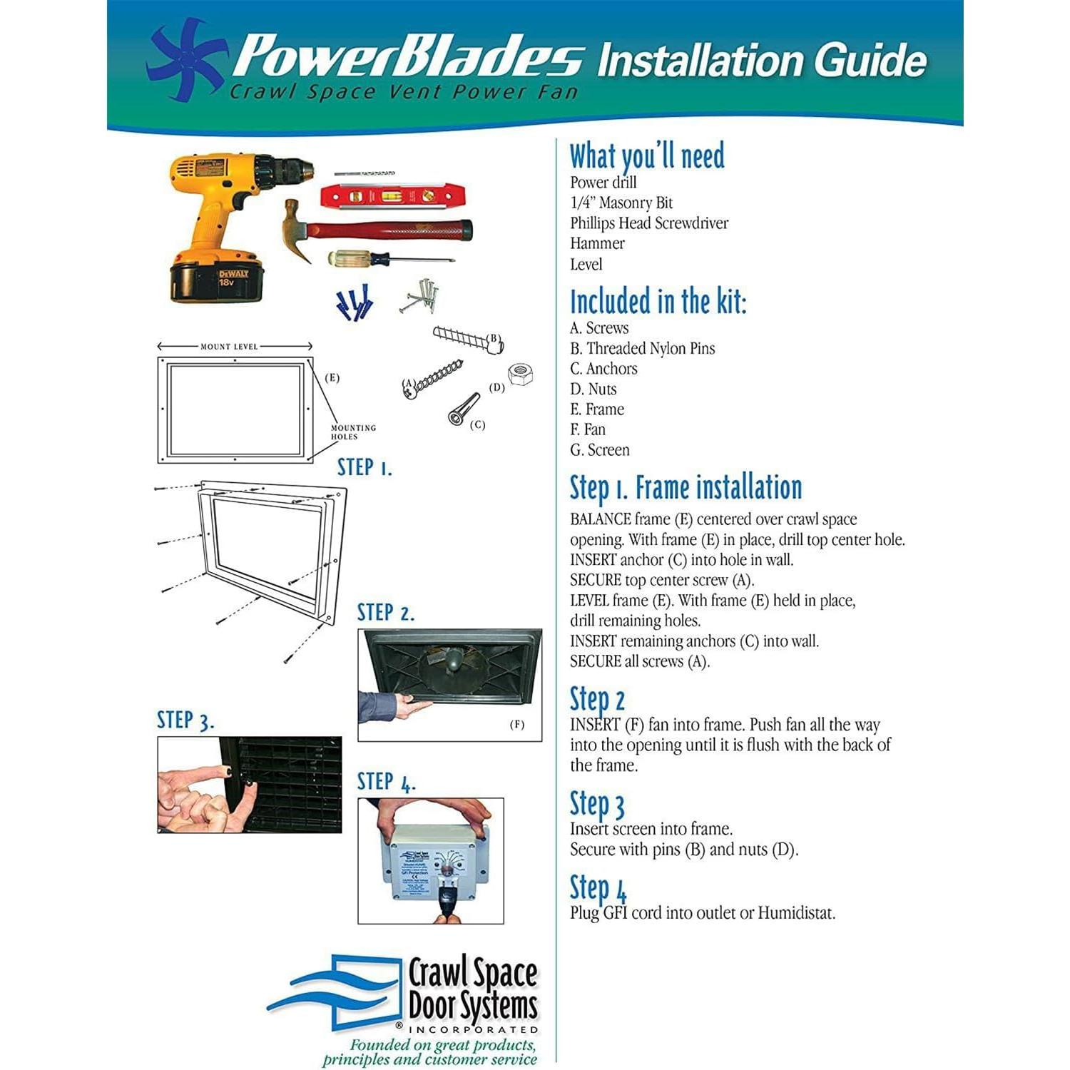 Sistema de Ventilación Power Blade 85W para Espacios de Arrastre
