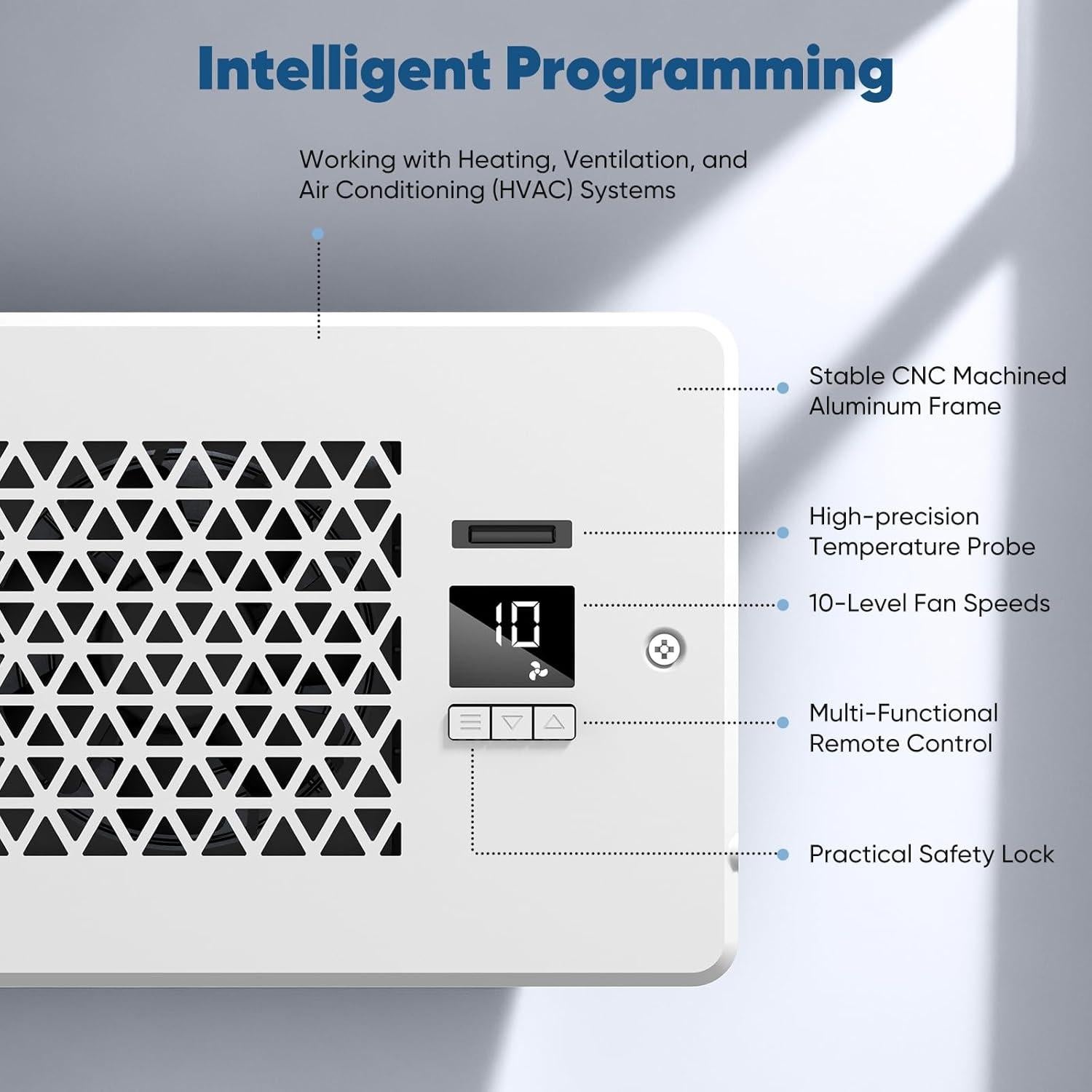 Ventilador Aumentador de Registro MATULSA KE01 Blanco 10 Velocidades