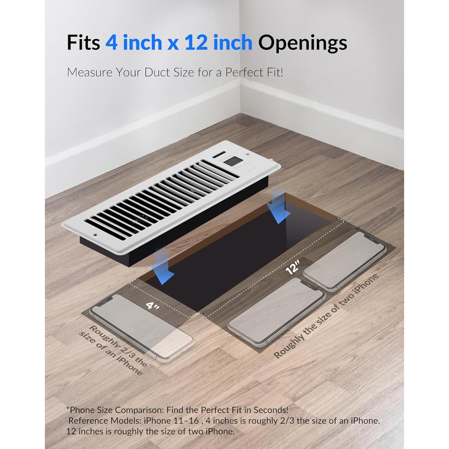 Ventilador Aumentador Howeall 4x12" Blanco Silencioso WiFi