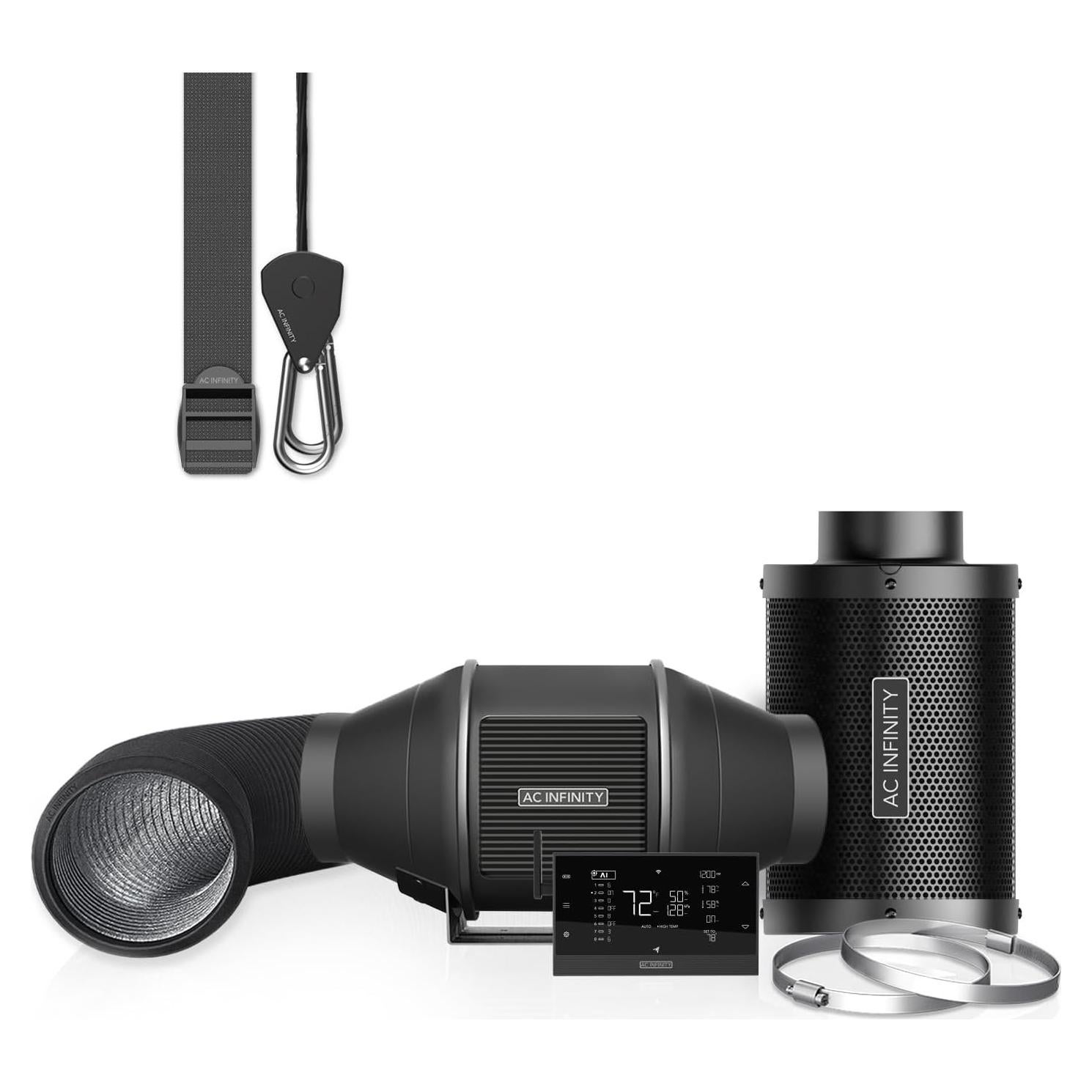 Kit de Filtración de Aire PRO AC Infinity 4" con Control WiFi