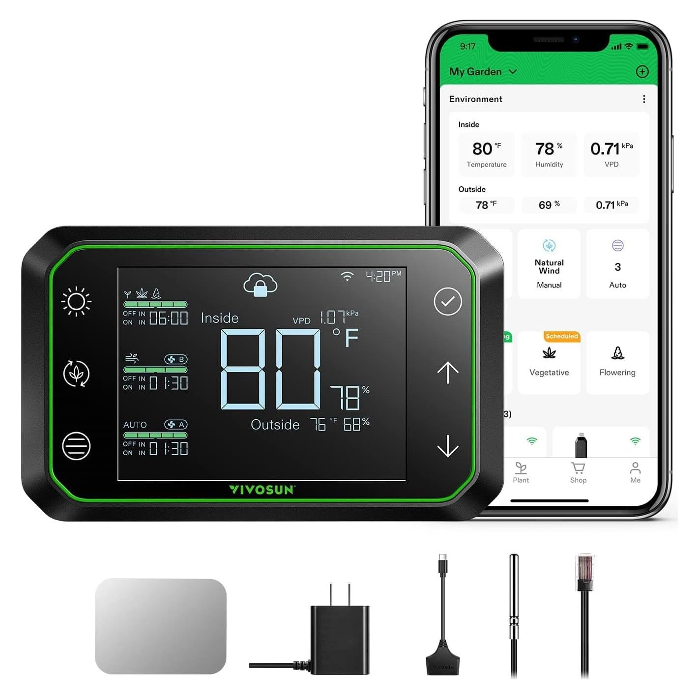 Controlador Ambiental VIVOSUN GrowHub E42A WiFi 1.18 kg