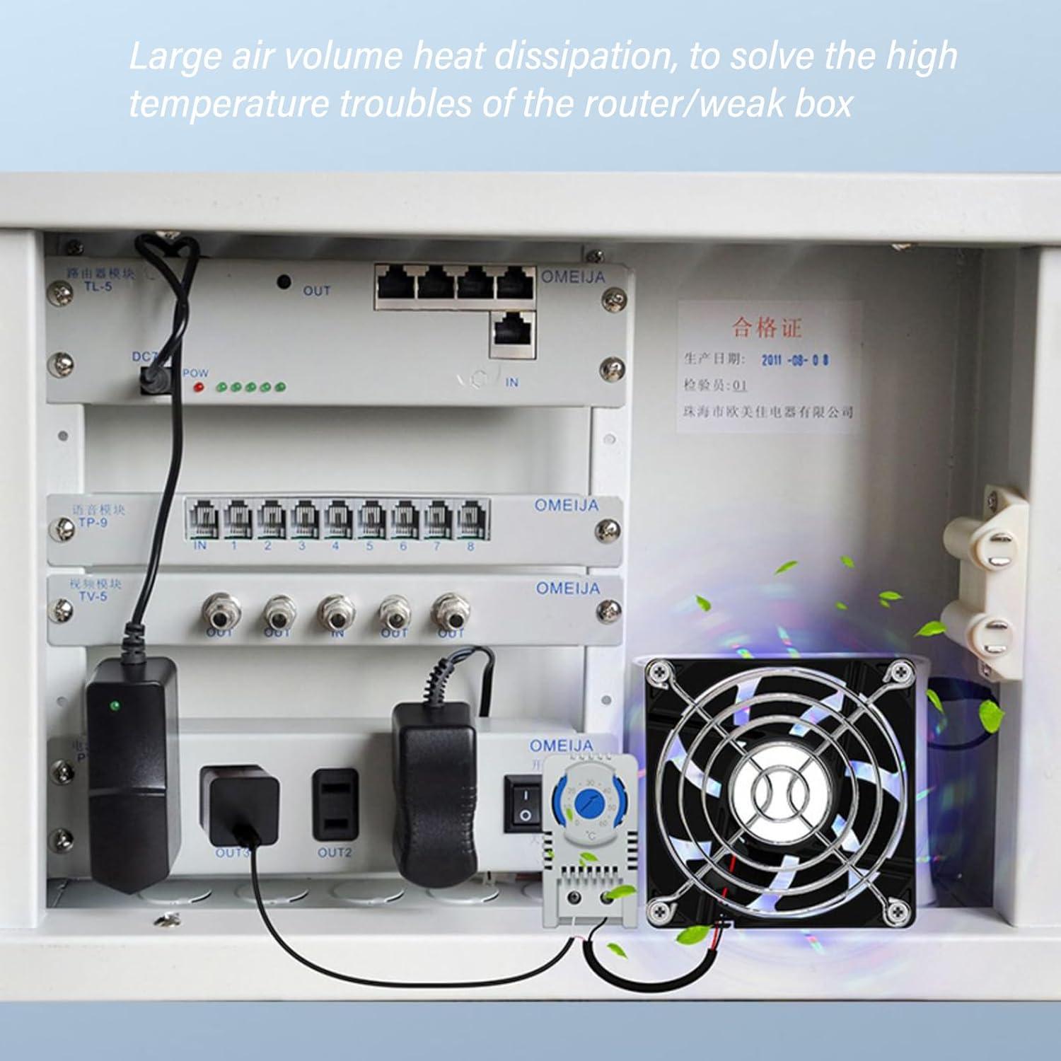 Ventilador de Gabinete USB VONNST 80mm Silencioso Control T°