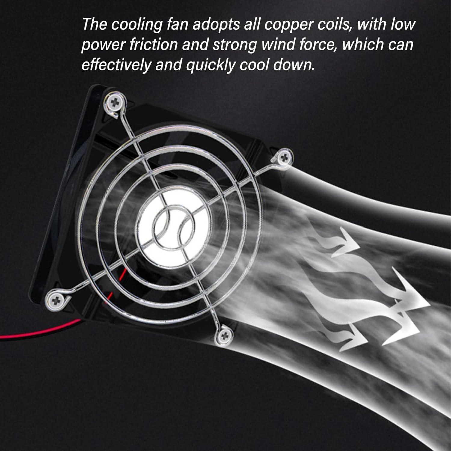 Ventilador de Gabinete USB VONNST 80mm Silencioso Control T°