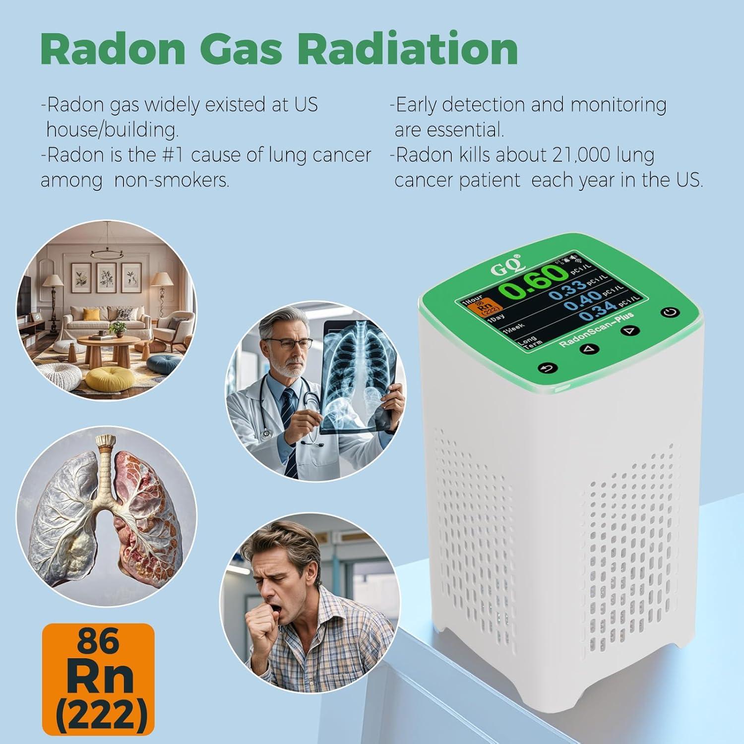 Detector de Gas Radón GQ RadonScan-Plus Monitoreo Remoto