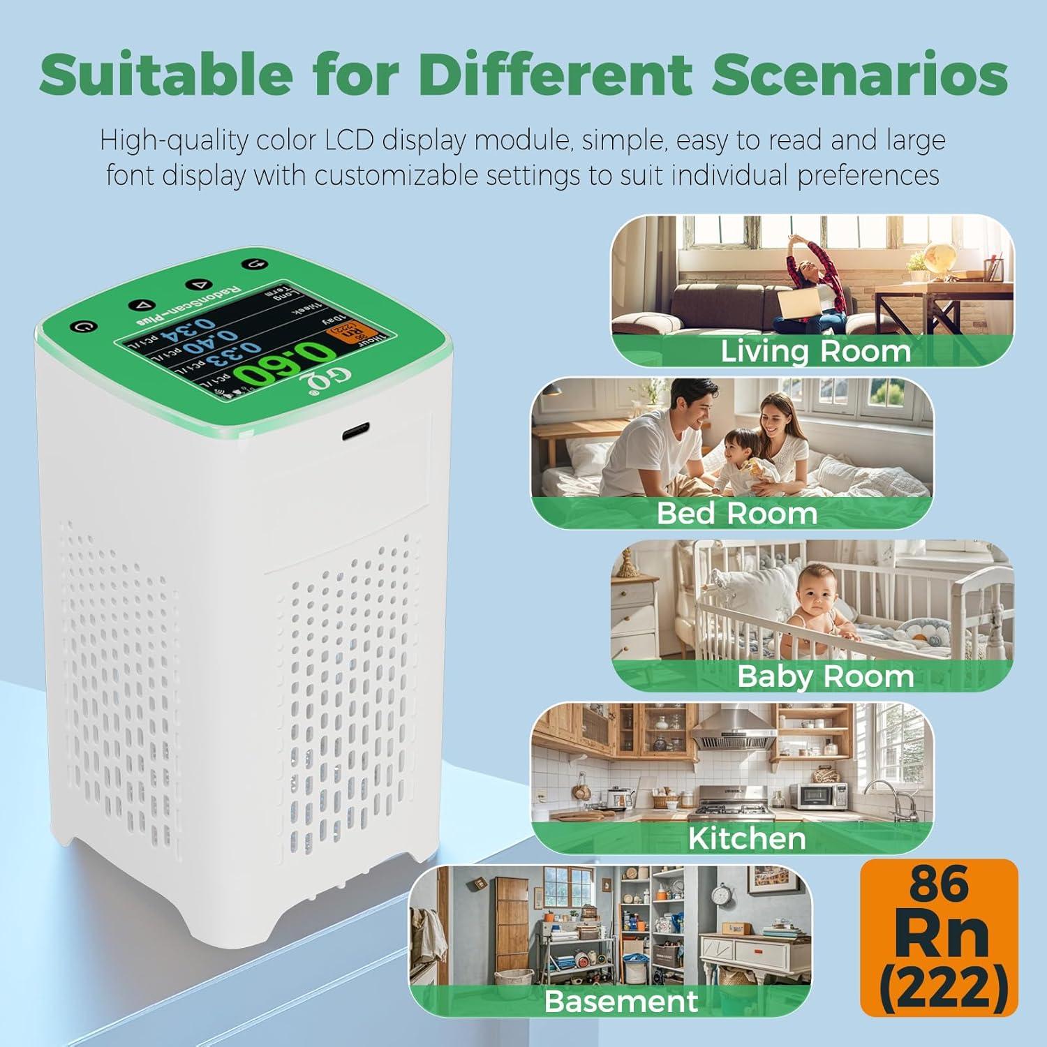 Detector de Gas Radón GQ RadonScan-Plus Monitoreo Remoto