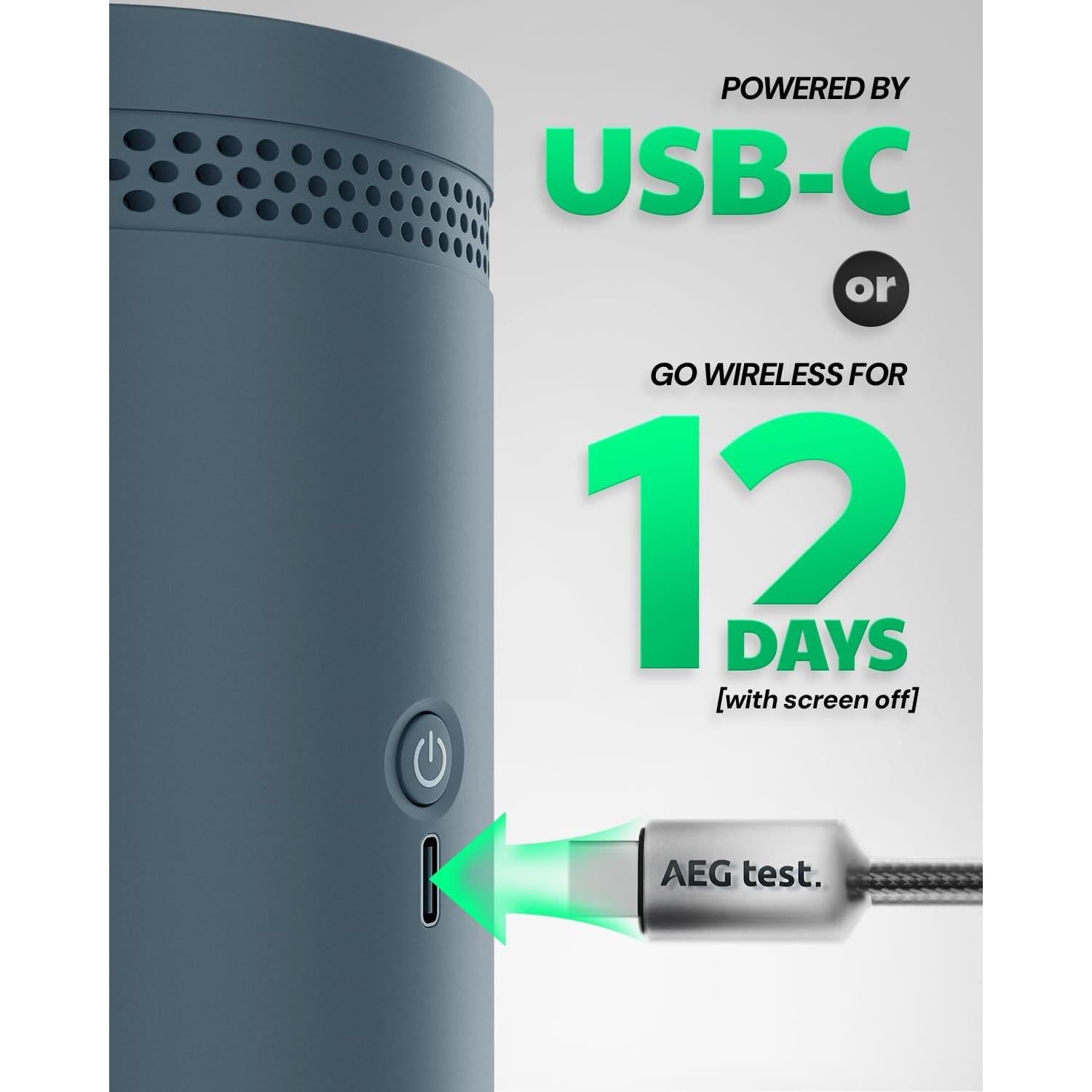 Detector de Radón HOUND-3699 AEGTEST Pantalla Táctil Color