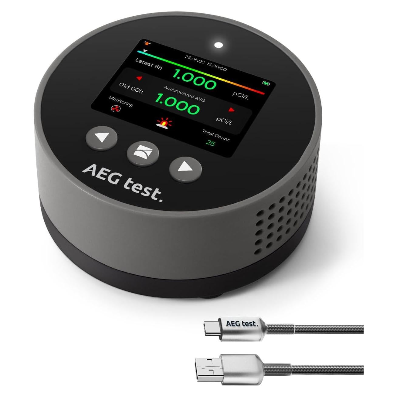 Detector de Radón HOUND-1085, Monitoreo Portátil y Recargable